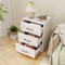 Costway 1/2 PCS 3-Drawer Nightstand Modern Bedside Table with Storage Anti-Toppling Kit for Bedroom White